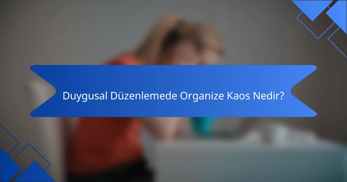 Duygusal Düzenlemede Organize Kaos Nedir?